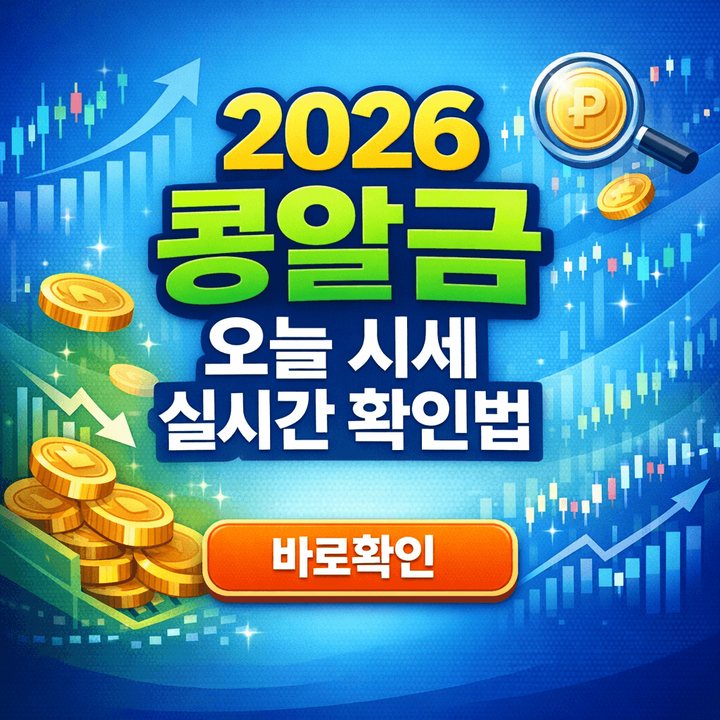2026 콩알금 오늘 시세 실시간 확인법