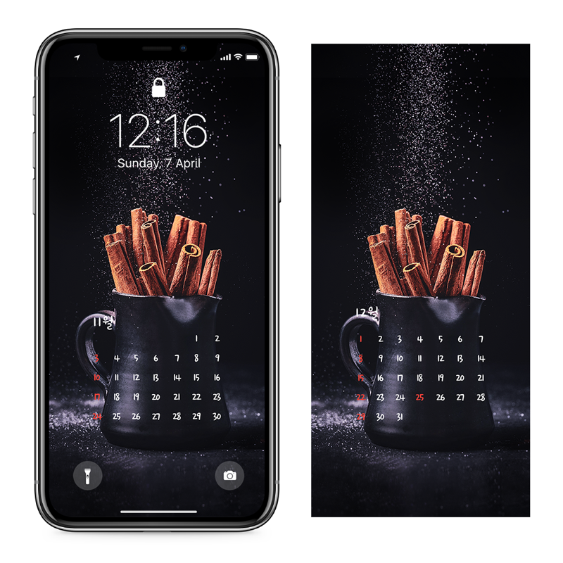 09 시나몬 스틱 AB - 2024년11월 아이폰달력배경화면