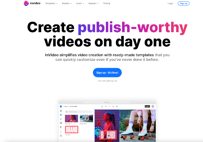 Invideo
인공지능 동영상 편집