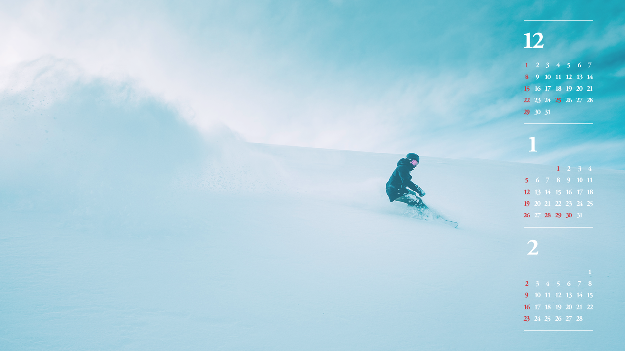 04 스노우보드 B - 2025년1월 노트북배경화면