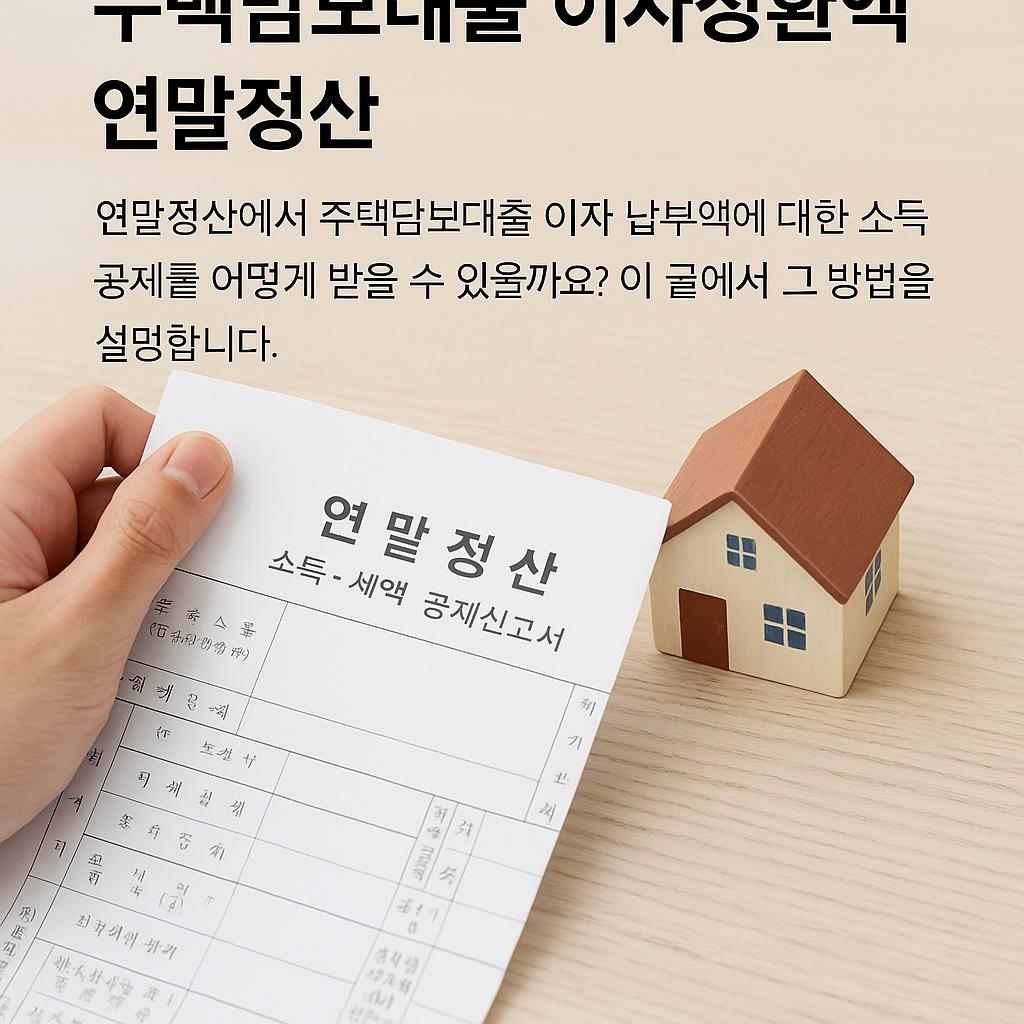 주택담보대출 이자상환액 연말정산