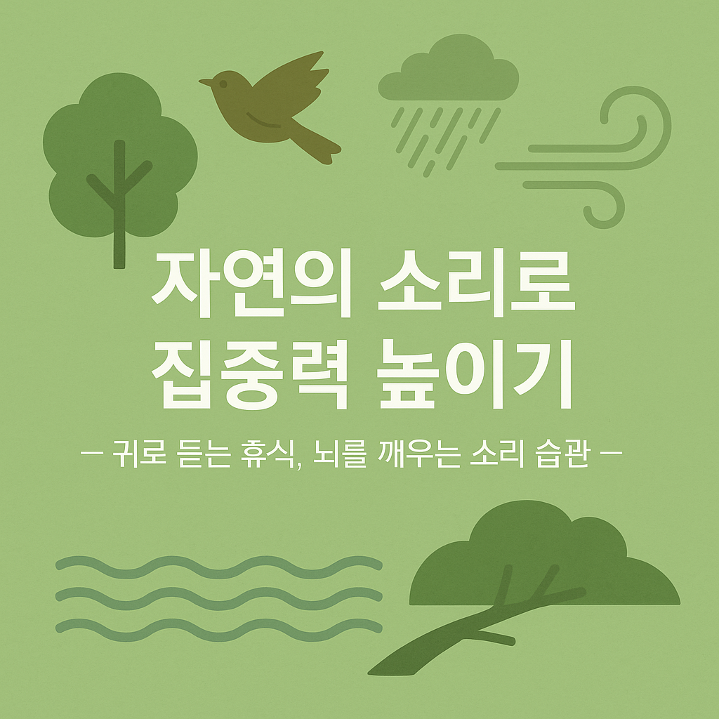 자연의 소리로 집중력 높이기
