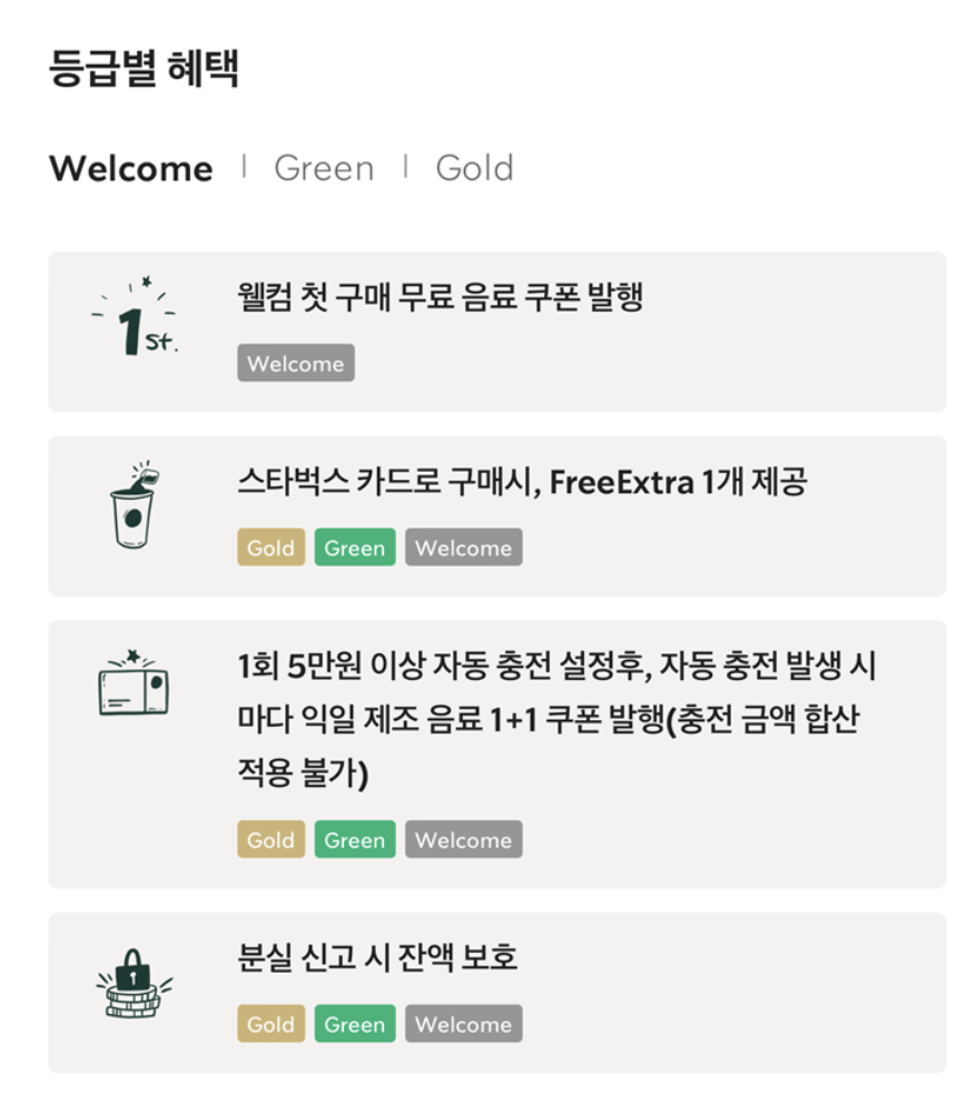스타벅스 어플 사용한 멤버쉽 가입하기 멤버쉽 혜택 확인하기 무료 커피 쿠폰 받기