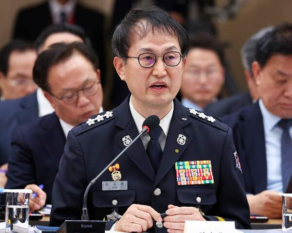 이재명 대통령 업무보고 중인 김승룡 신임 소방청장 직무대행 모습