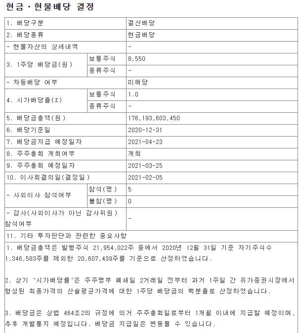 엔씨소프트 배당금