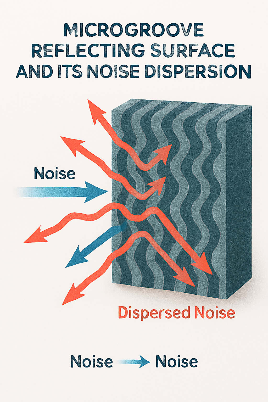 반사재 표면의 미세 패턴 – 굴곡과 패턴이 파형을 분산시키는 구조