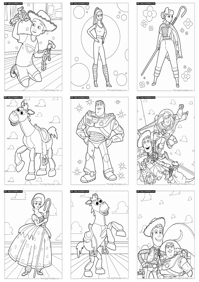 토이스토리 색칠공부 디즈니 도안