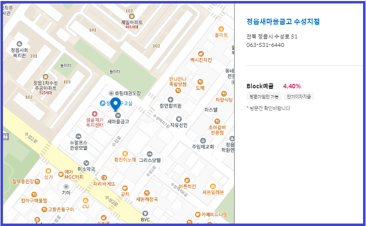 새마을금고 예금금리 가장 높은 곳