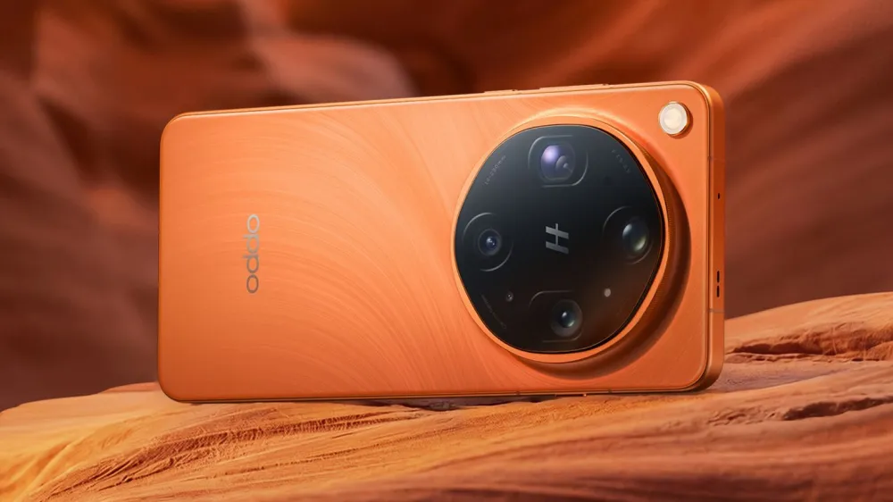 오포 파인드 X9 울트라 캐년 오렌지 컬러 모델