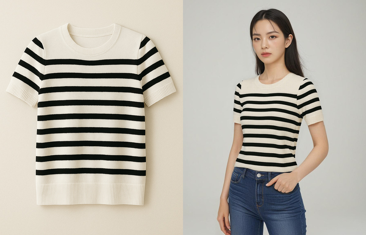 ドラップアートの試着機能で作ったAIモデル画像