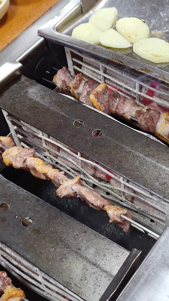 오리꼬치 회전구이