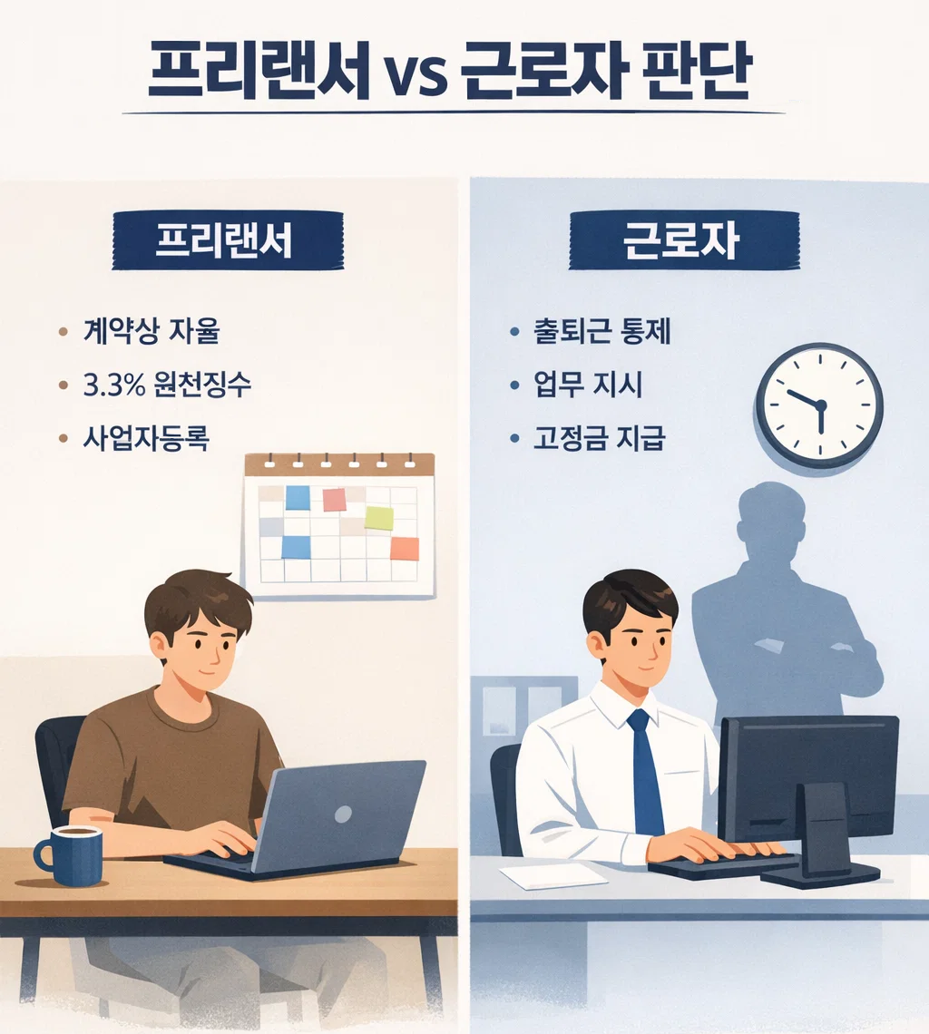 근로자와 개인사업자(프리랜서)의 차이
