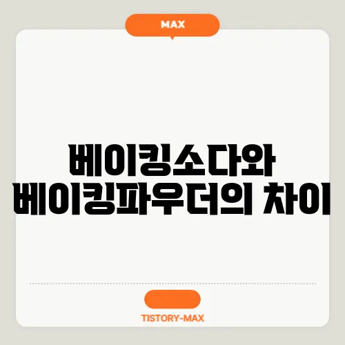 베이킹소다와 베이킹파우더의 차이