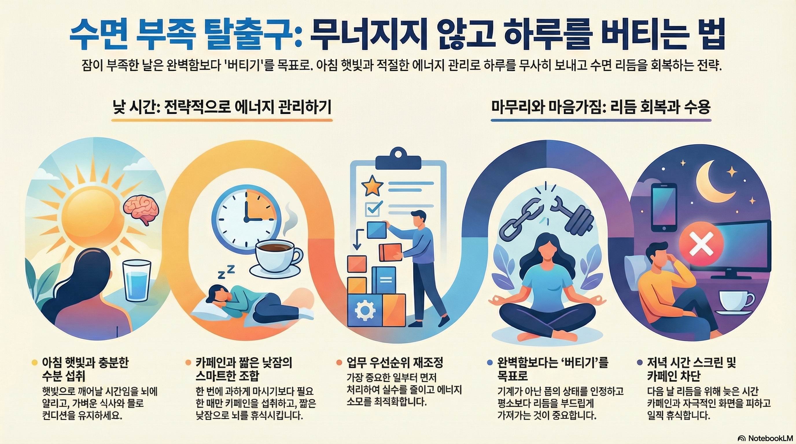 수면이 부족한 날 하루를 버티는 방법