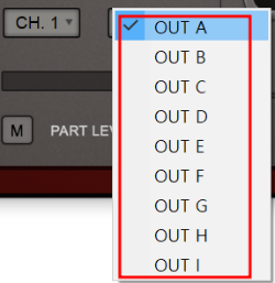 출력 선택 범위: A &ndash; I