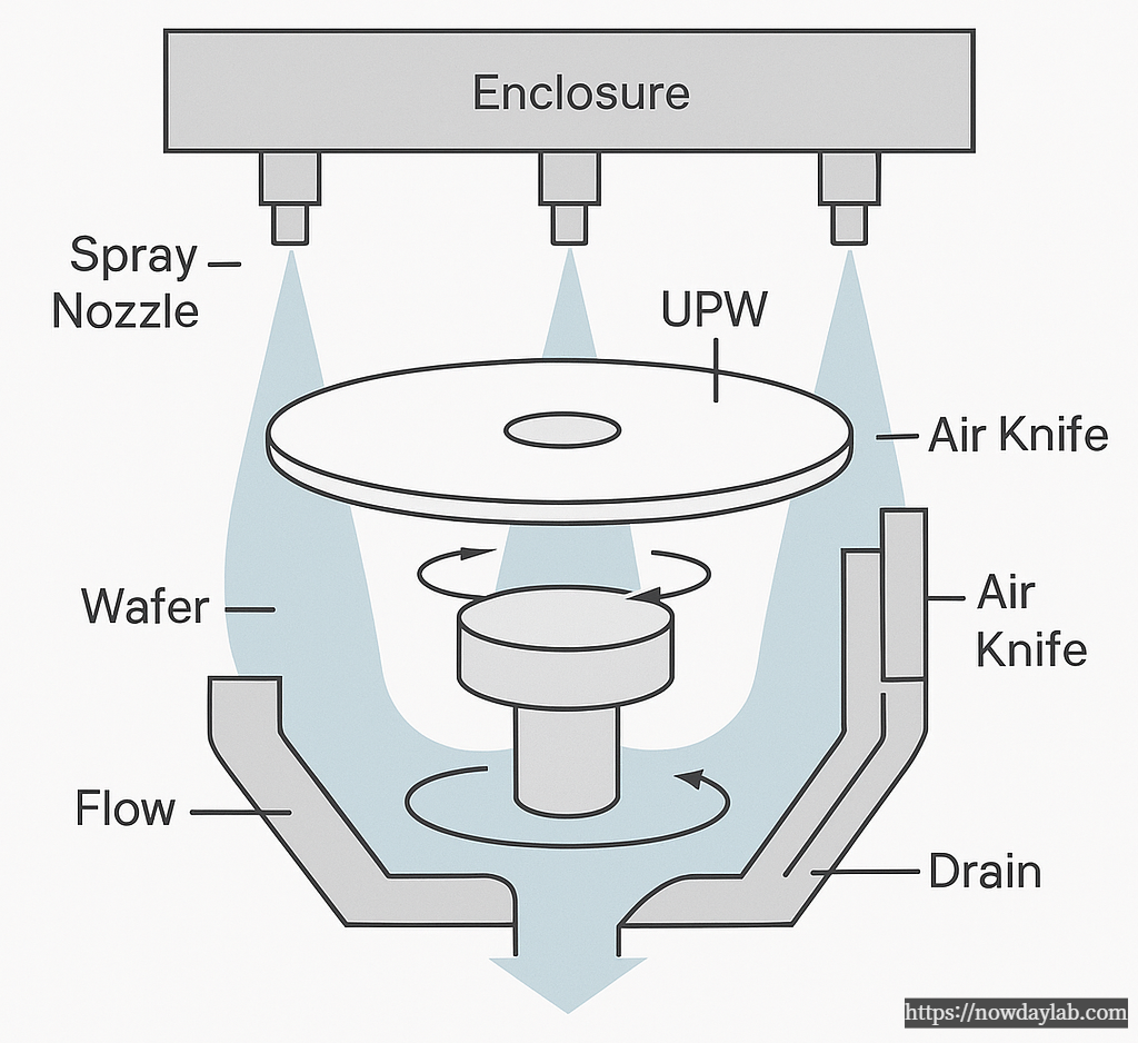SWR nozzle configuration cross-sectional view