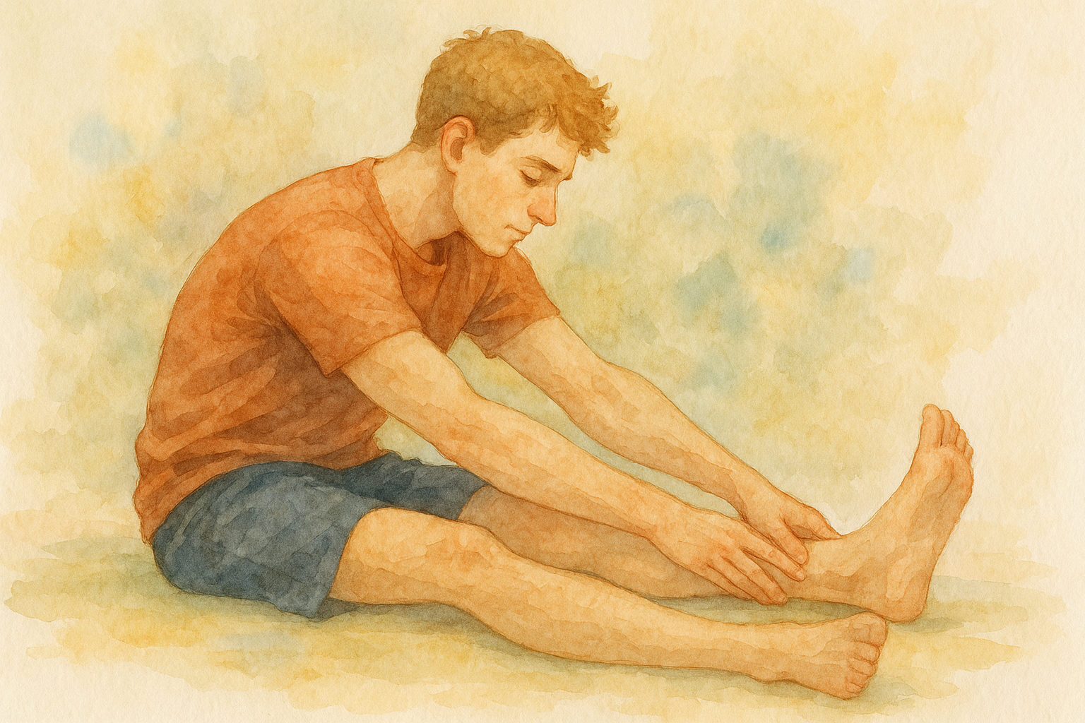 좌선 스트레칭의 평온한 순간