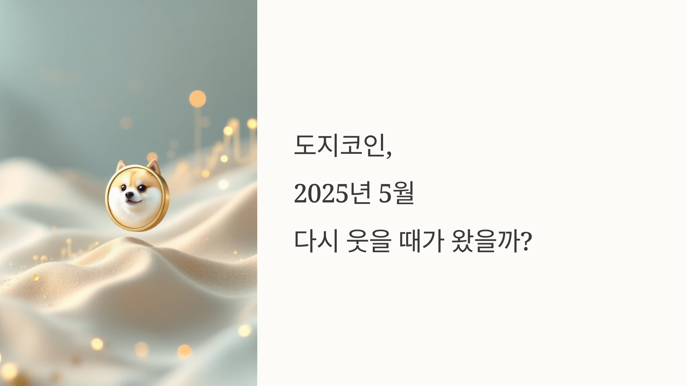 🐶 2025년 5월 도지코인, 다시 웃을 때가 왔을까?