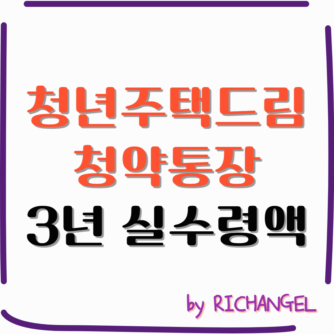 청년주택드림 청약통장 3년 실수령액