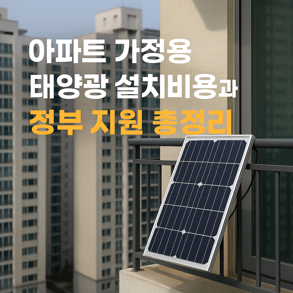 아파트 가정용 태양광 설치비용 정부 지원