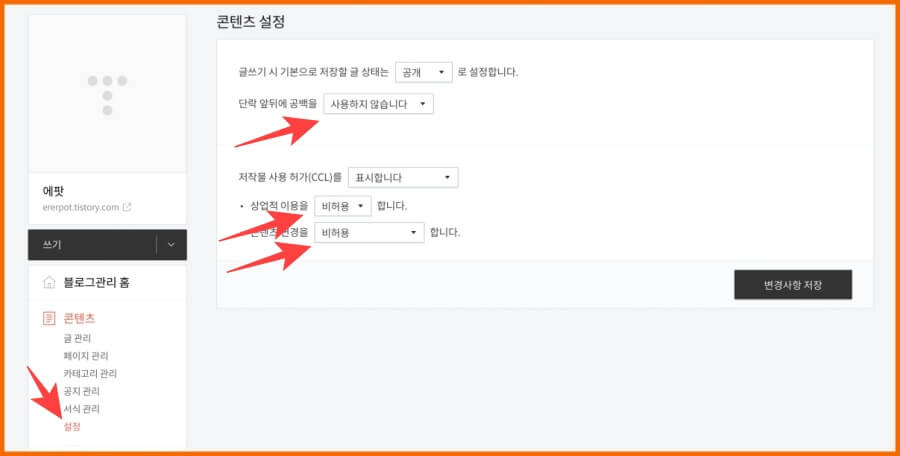 저작물 사용 허가 금지