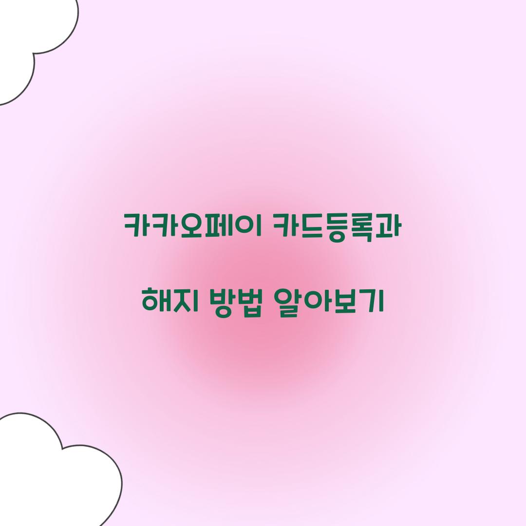 카카오페이 카드등록