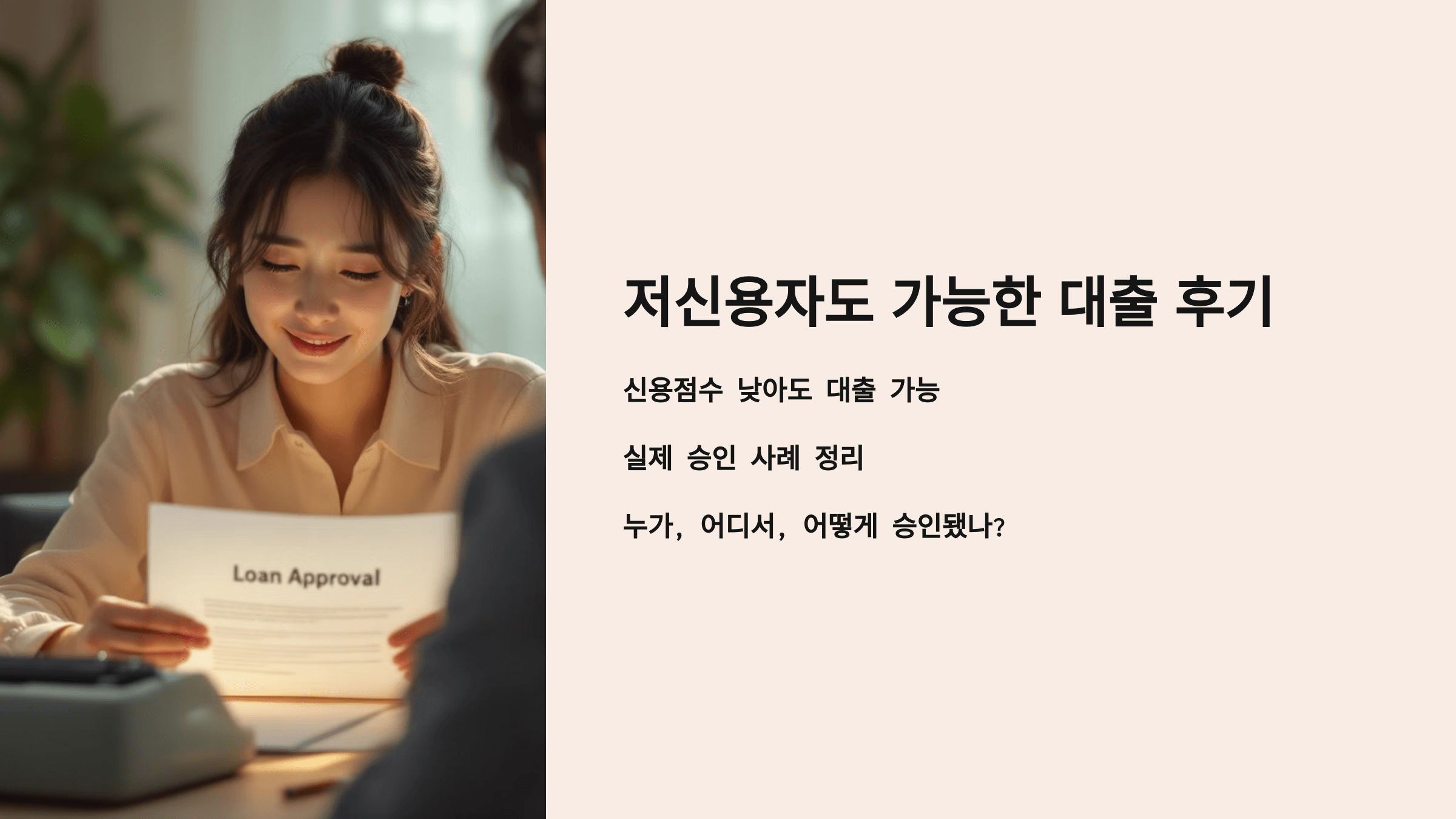 저 신용자도 가능한 대출 후기