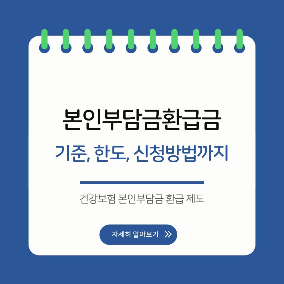 건강보험 본인부담금 환급 제도 안내