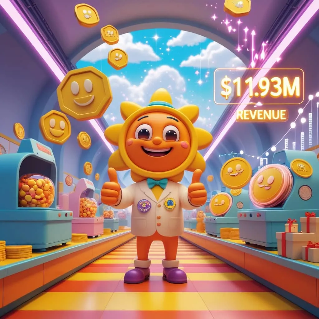 트론 코인의 수요에 따라 가격이 조정되는 선펌프의 혁신적 기능을 풍자적으로 나타낸 이미지.