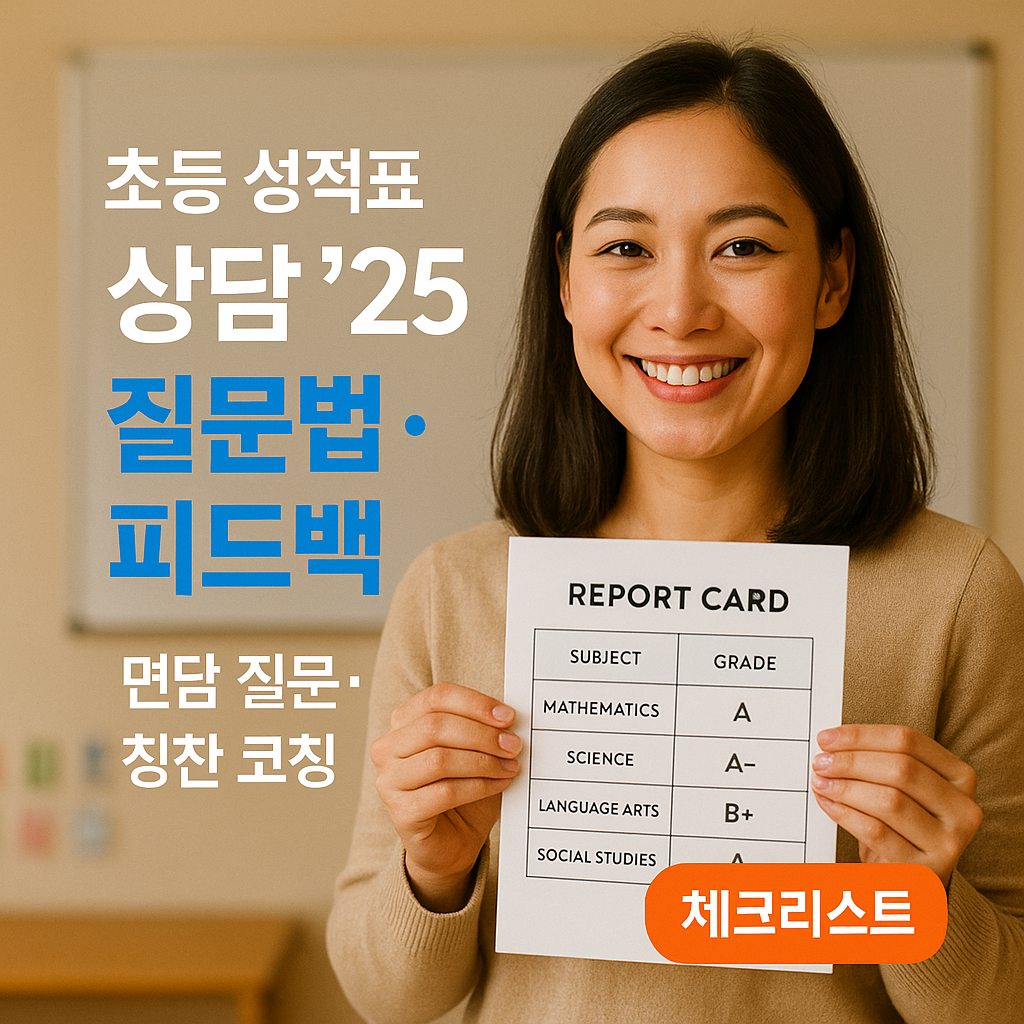 초등교육 성적표 상담 ’25 ｜ 질문법·피드백 실전 팁