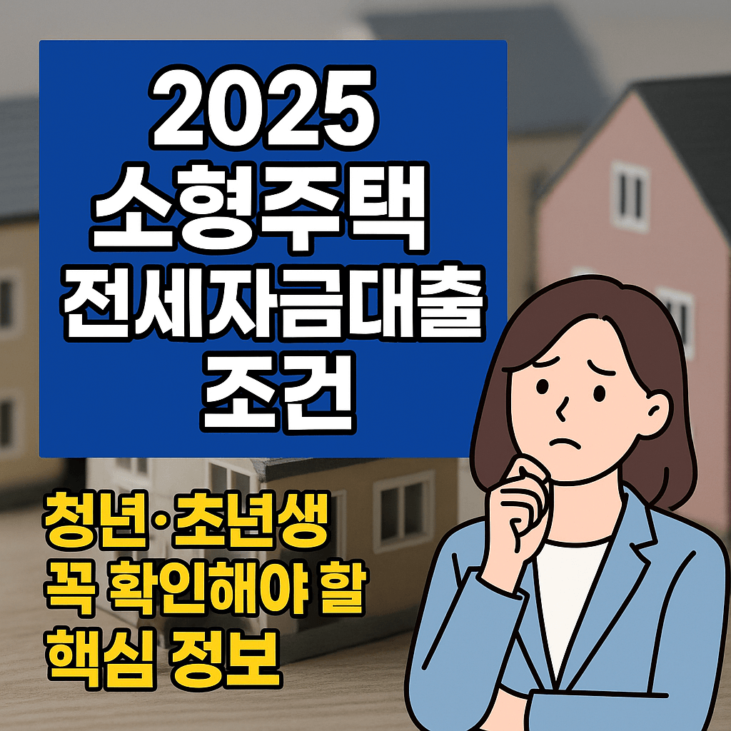 2025 소형주택 전세자금대출 조건, 청년·초년생 꼭 확인해야 할 핵심 정보