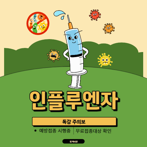 올해 독감 예방접종 꿀가이드 ㅣ 일정·무료 대상·주의사항 한눈에!