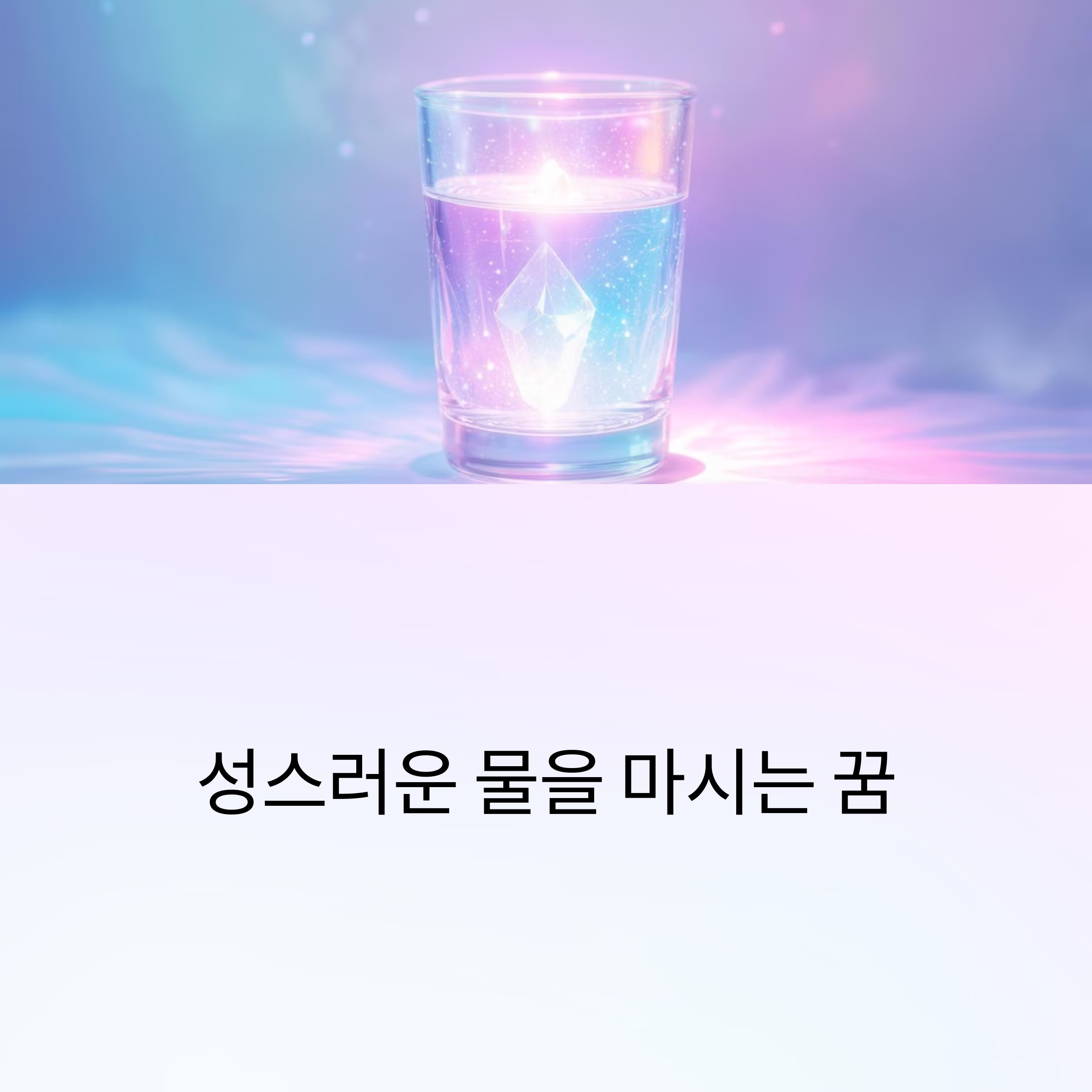 성스러운 물을 마시는 꿈