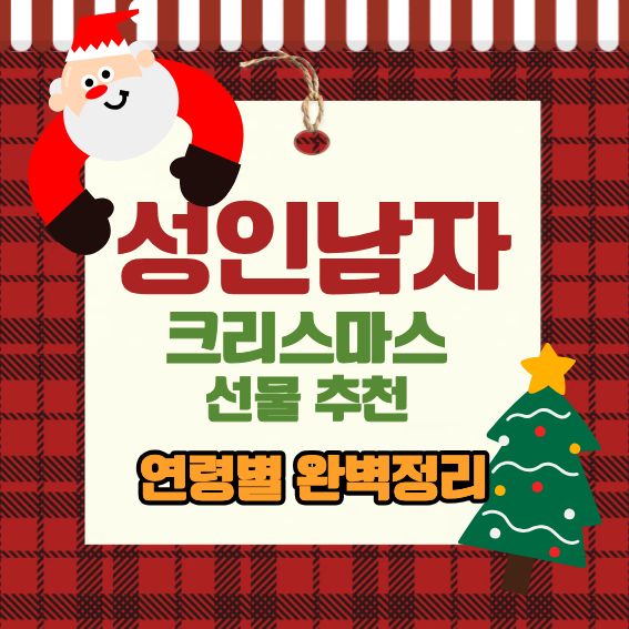 성인남자 크리스마스 새해 선물 추천 ❘ 20대부터 60대까지 연령별 완벽 정리를 한눈에 보게 편하게 정리한 이미지