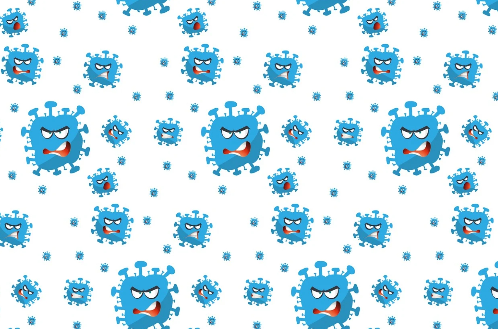 독감 세균을 표현한 그림