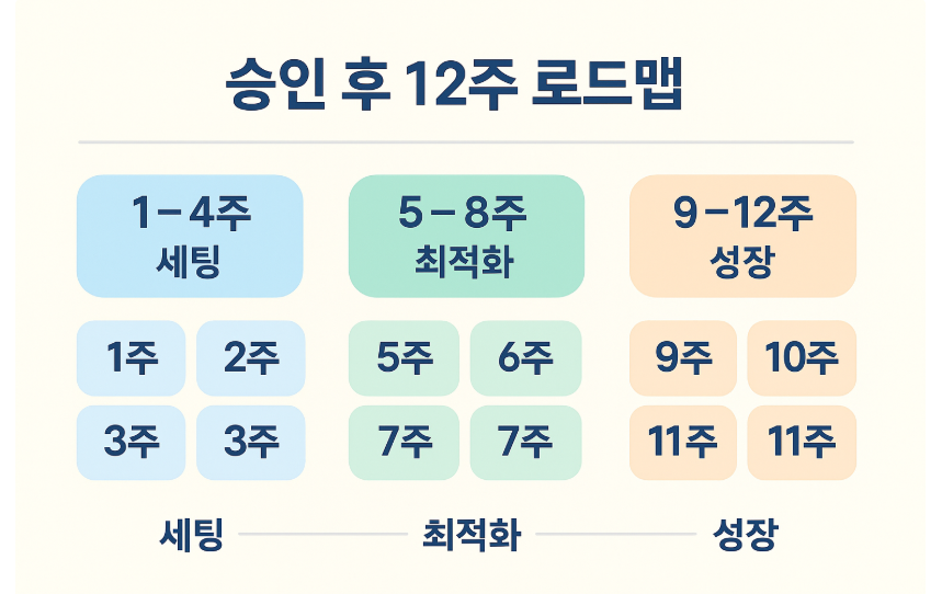 승인 후 12주 로드맵