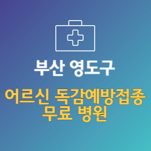 부산 영도구 노인 독감예방접종 무료 병원 (인플루엔자 무료 접종 대상 날짜)
