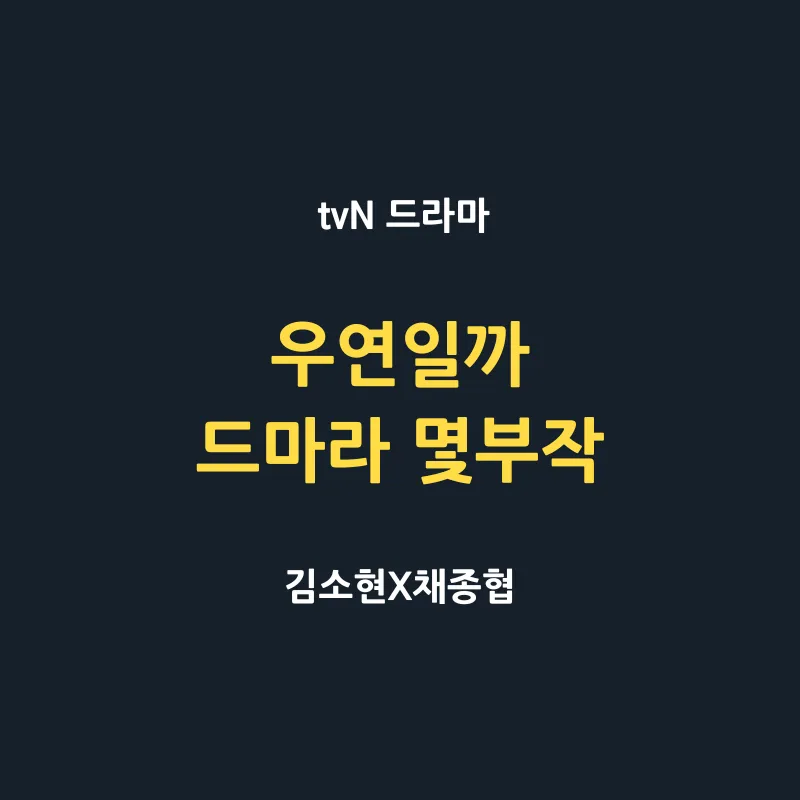 우연일까 드라마 몇부작