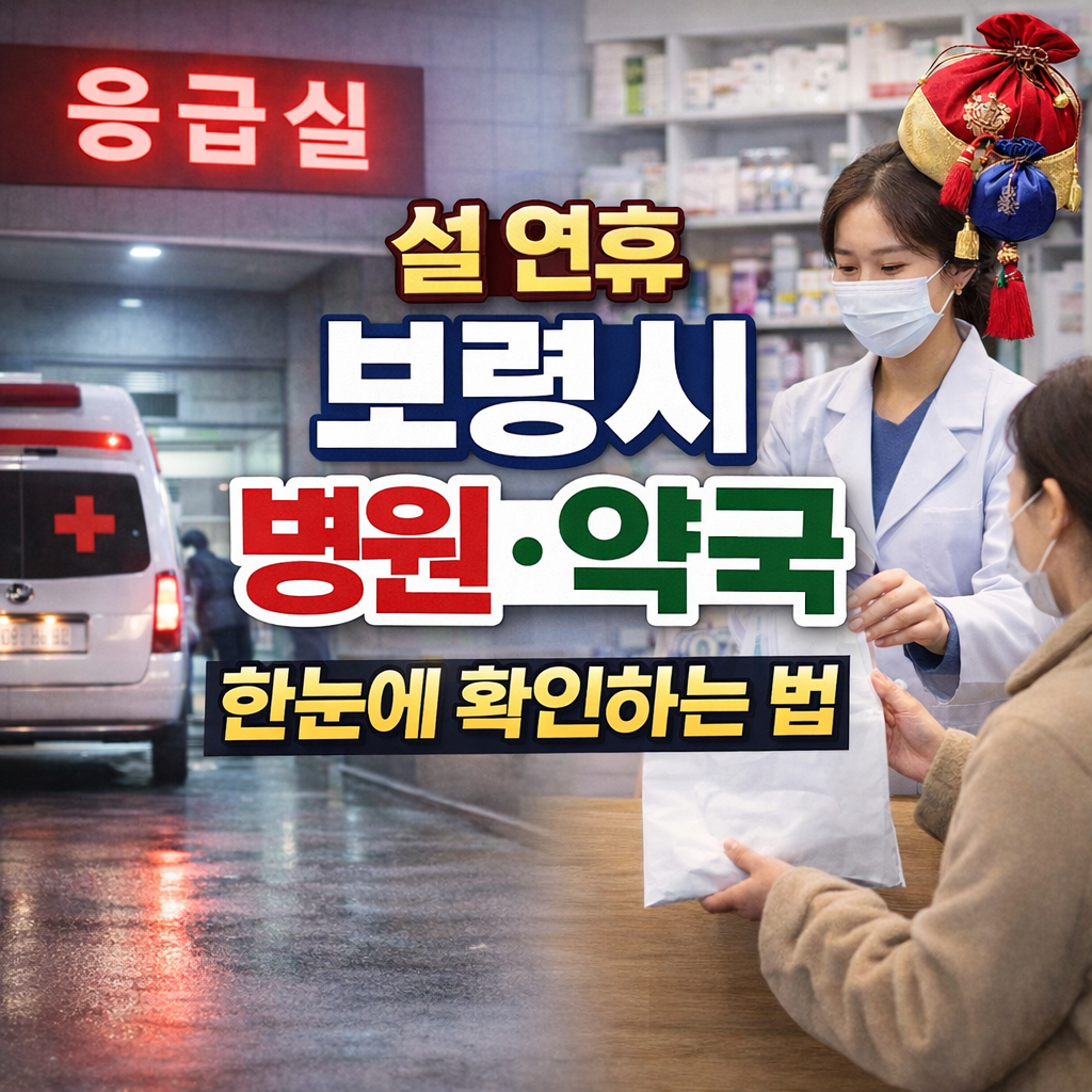 설 연휴 보령시 병원&middot;약국 한눈에 확인하는 법