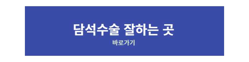담석 수술 잘하는곳