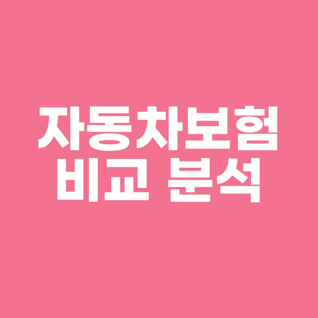 자동차보험 비교 분석