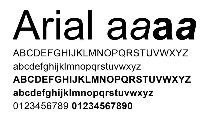 arial 서체