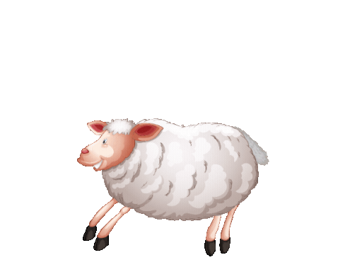 윙크 하는 양 그림 움직이는 그림