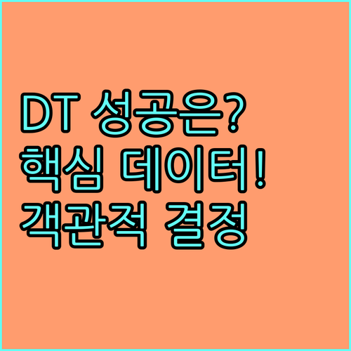 DT 성공 핵심 객관적 데이터 기반 ..