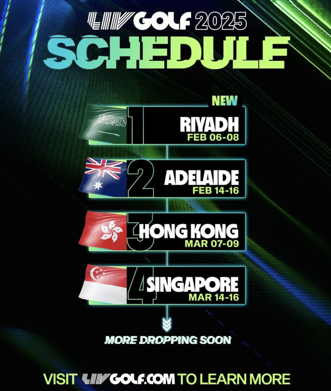 2025시즌 LIV 골프 일정