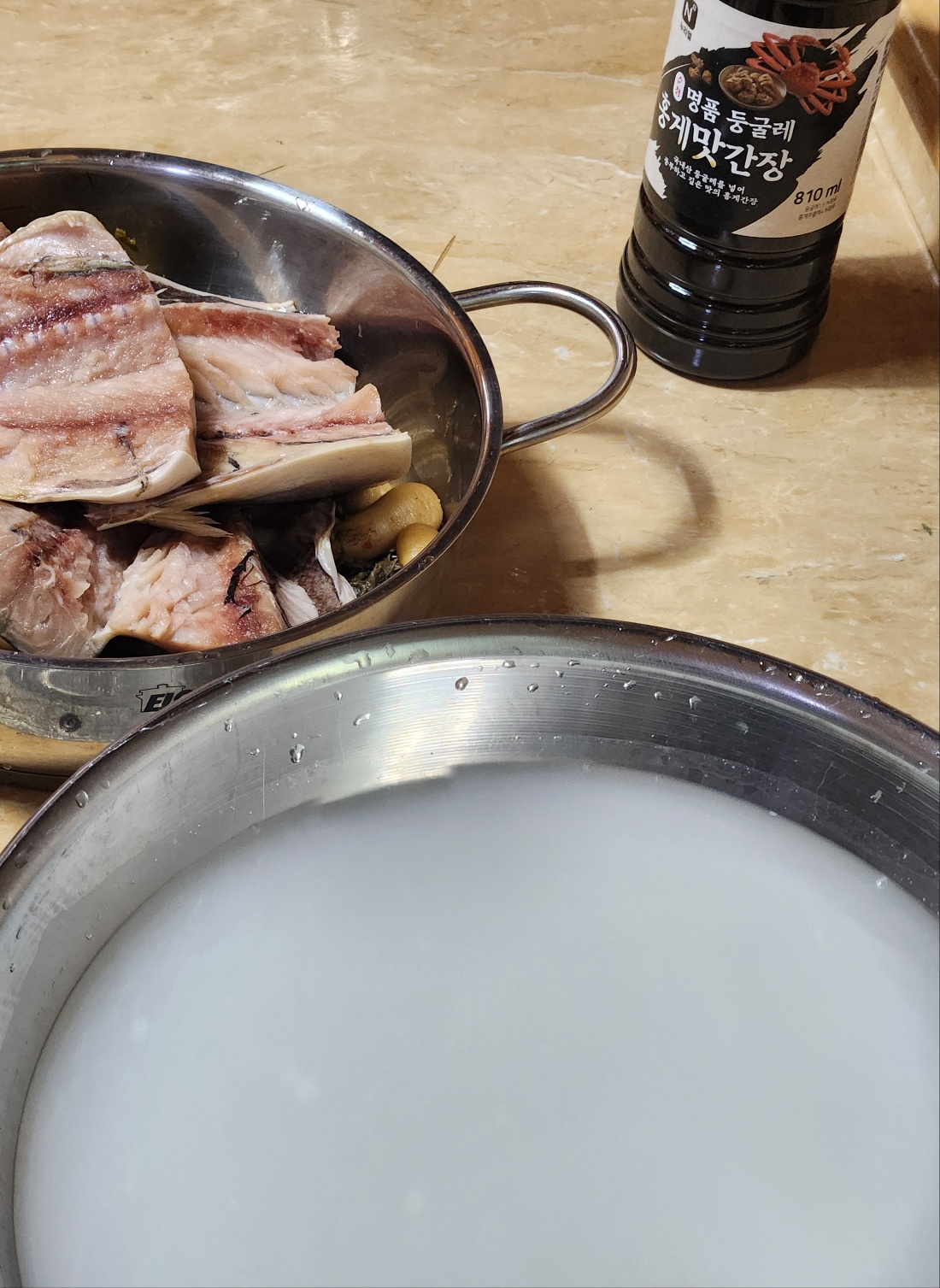 쌀뜨물알타리묵은지고등어찜