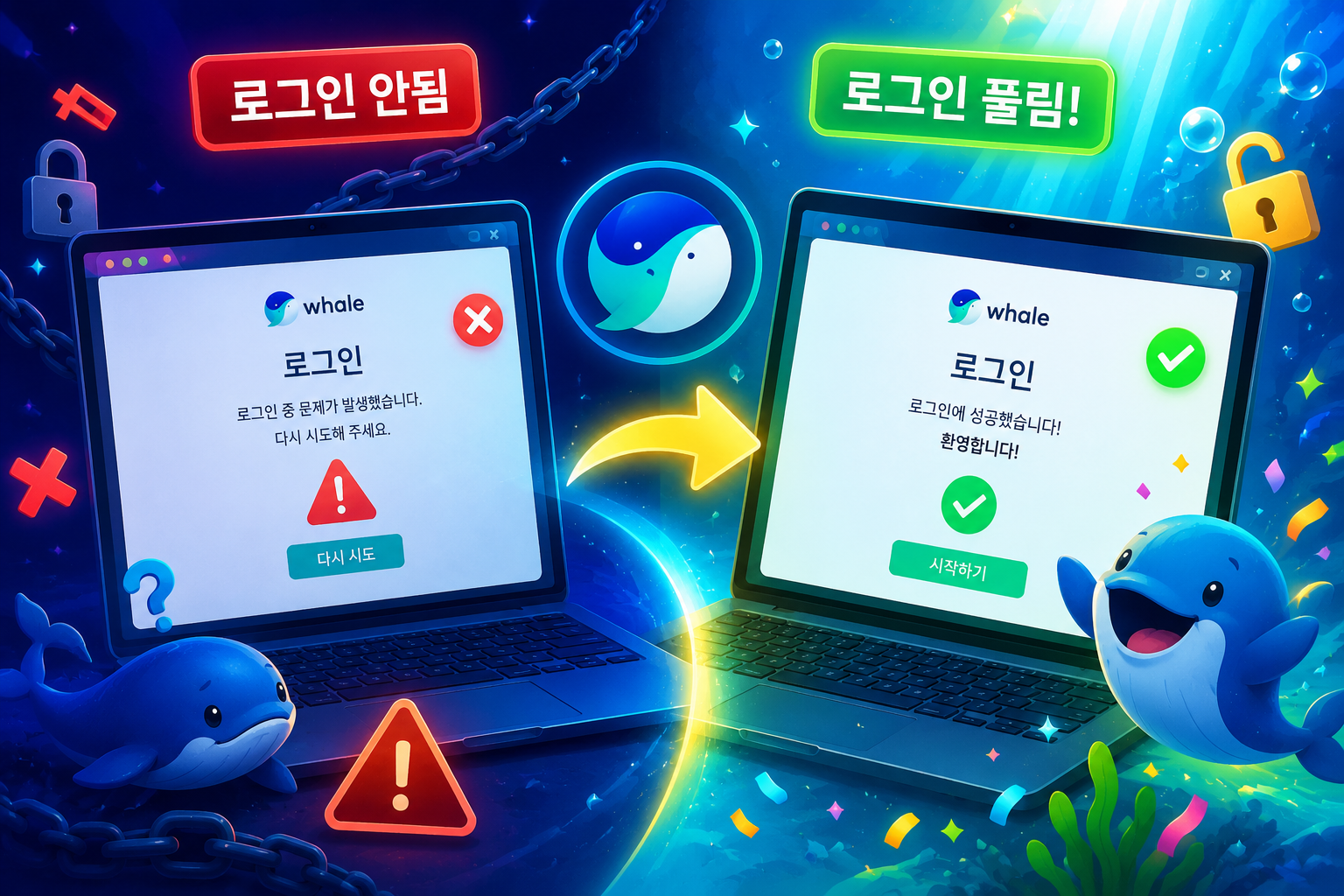 웨일 브라우저 로그인 안됨 해결방법 총정리 로그인 풀림 계정 동기화 오류
