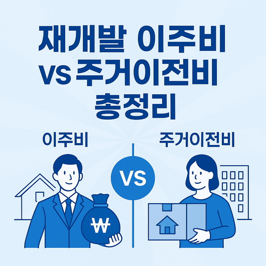 재개발 이주비 vs 주거이전비 총정리 (2025년) - 재개발 명도 전문 변호사 상담의 필요성