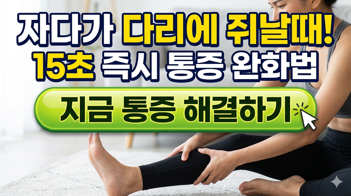 다리에 쥐날때 응급 처치