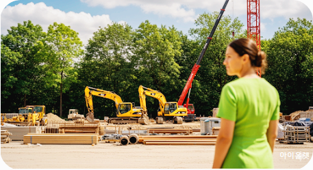 멈춰선 건설 현장